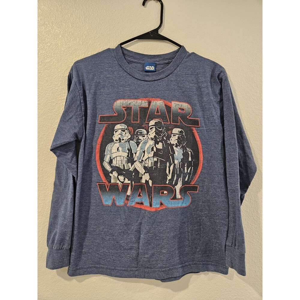 Star Wars Blue Long Sleeve Shirt Size L Kids Youth